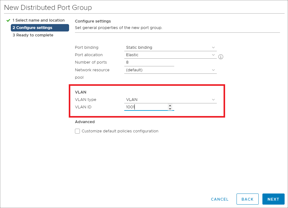 Distributed Port Group