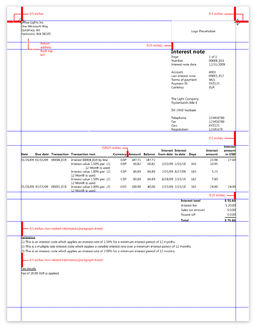 Document-type report (showing margins and padding)