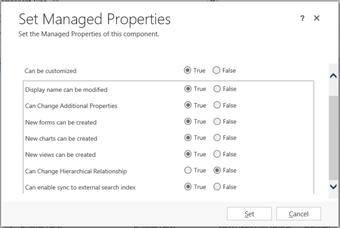 Entity managed properties