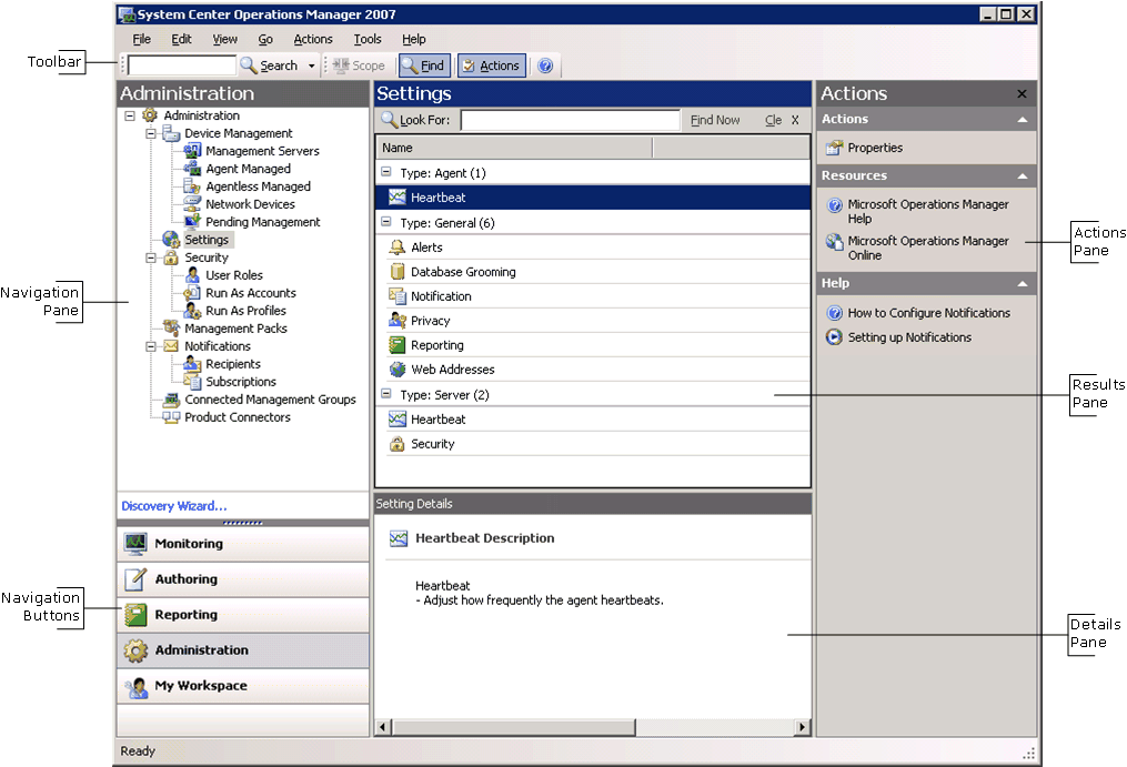 Operations Console with labels