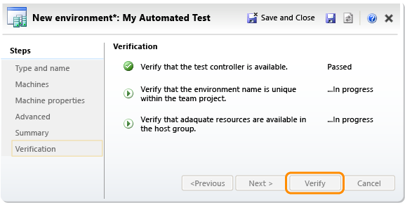 Creating a SCVMM environment - verifying setup