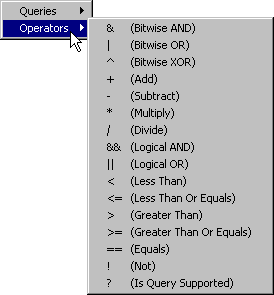 Operators menu 