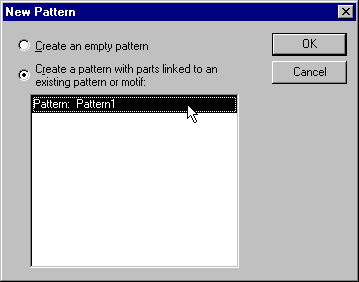 New Pattern dialog box