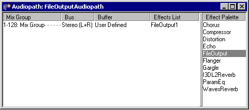 Mix group using FileOutput effect 