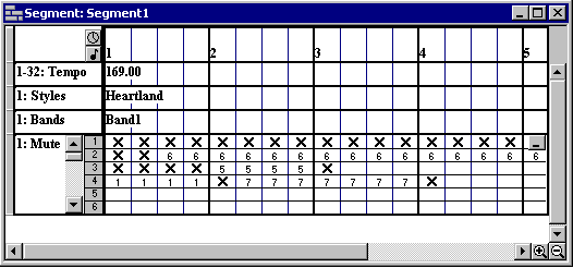 Segment with mute track