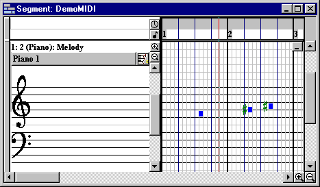 Part editing window, hybrid notation view