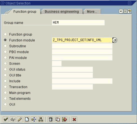 Creating a function module