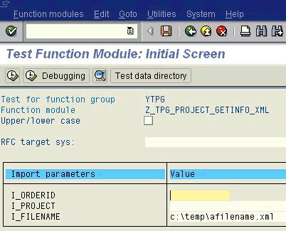 Testing the project export module