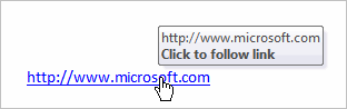 Alternative option for following a hyperlink