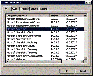 Reference the Microsoft.SharePoint assembly