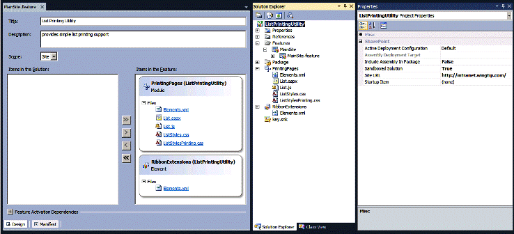 ListPrintingUtility project uses client-side code.