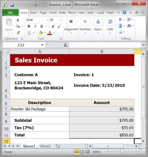 Sales Invoice