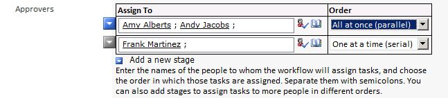 Designating workflow association settings