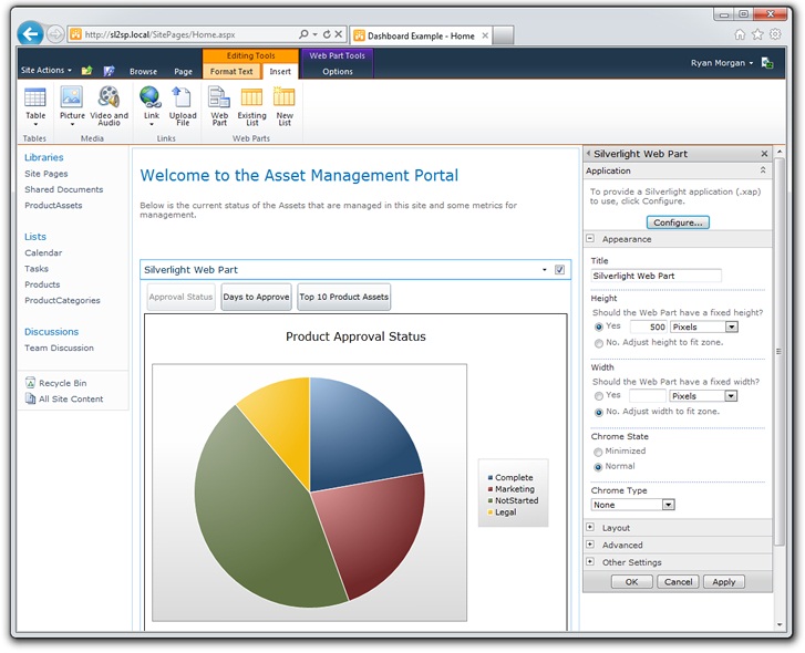 Configuring the Silverlight Web Part