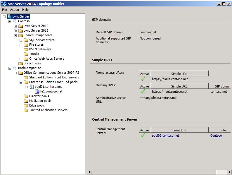 Topology Builder BackCompatSite dialog box