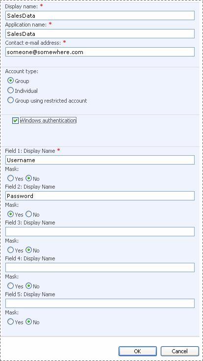 Excel Services group mapping config page