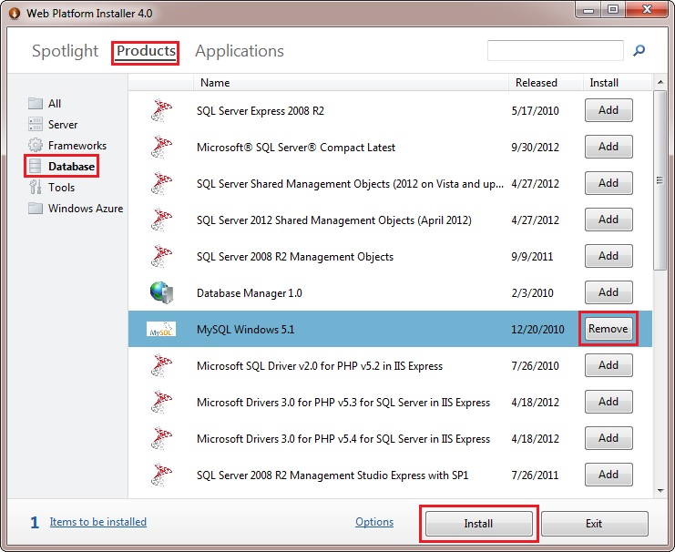 Service Management My SQL Server Install