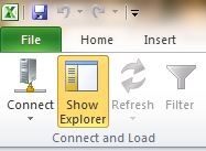 Excel - Show Explorer Button on Master Data Tabl