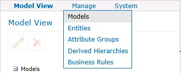 Manage - Models Menu