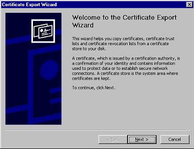 Certificate Export Wizard