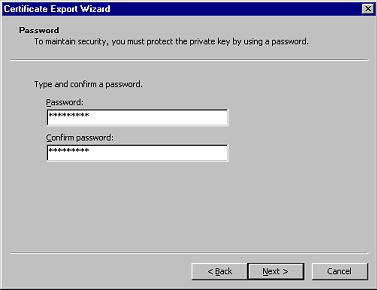 Certificate Export Wizard