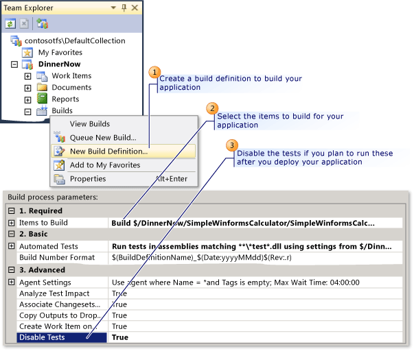 Create a Build Definition for Your Application