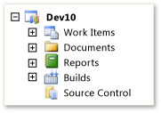 Team project objects in Team Explorer