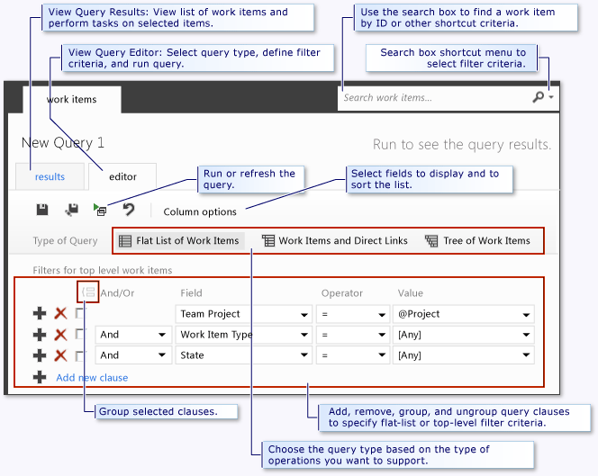 Query tools (Team Web Access)