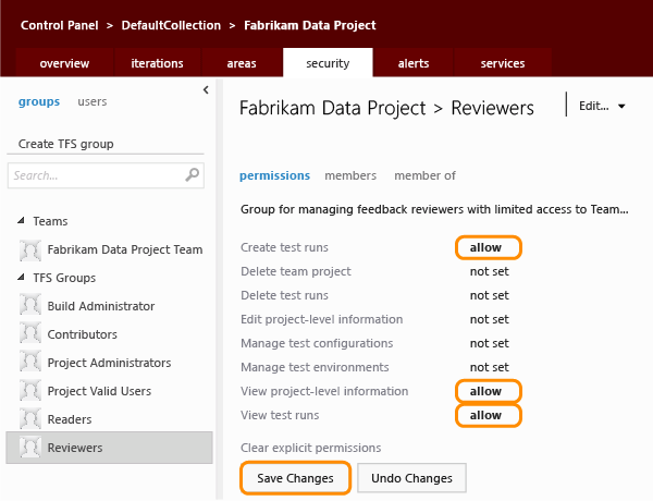 Set reviewer permissions to provide feedback