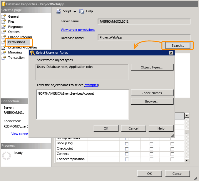 Add user (SQL Server 2012)