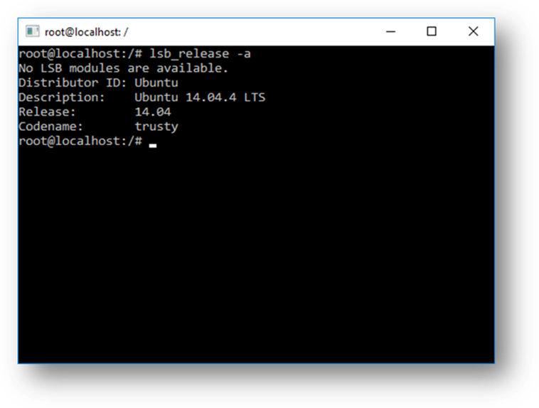 getting details of the currently running linux distro using windows subsystem for linux (wsl)