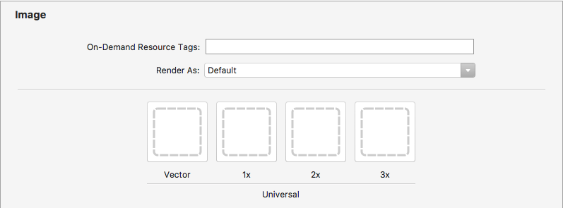 Vector Images in the Asset Catalogs editor