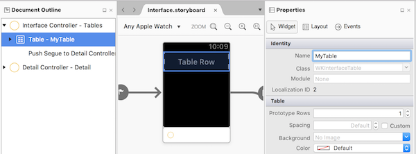 Adding a table