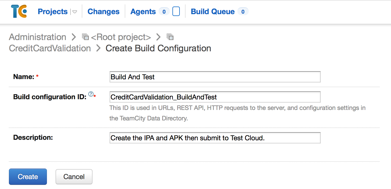 Once the subproject is created, add a new Build Configuration