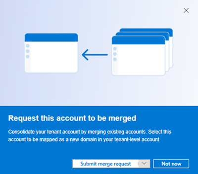 Screenshot of the submit merge pop-up on a secondary account.