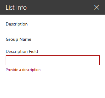 Validation error displayed on a required property without a value specified