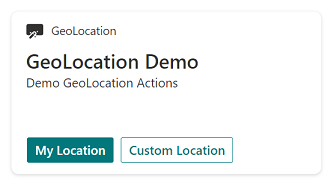 Card-Designer card with geolocation actions configured