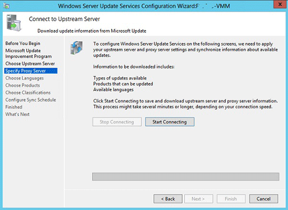 WSUS Proxy Start Connecting