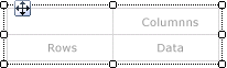 Blank Matrix with 1 row and 1 column group