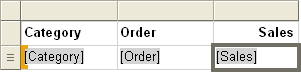 Design, table with one static, one dynamic row