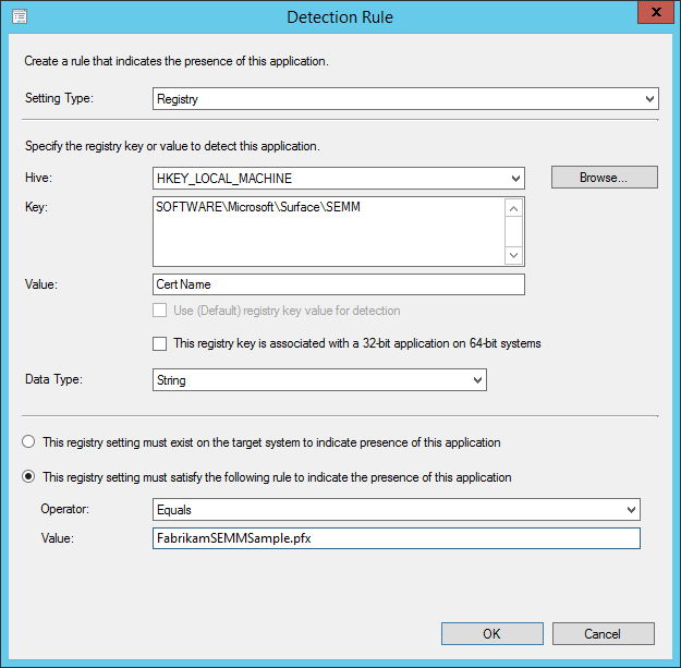 Use a registry key to identify devices enrolled in SEMM.