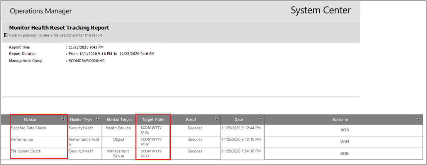 Screenshot showing Monitor health tracking.