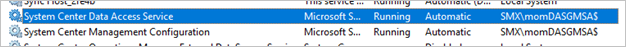 Screenshot of System Center Data Access Service.