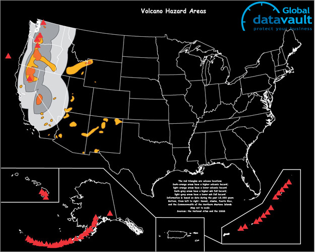 Volcano risk map.