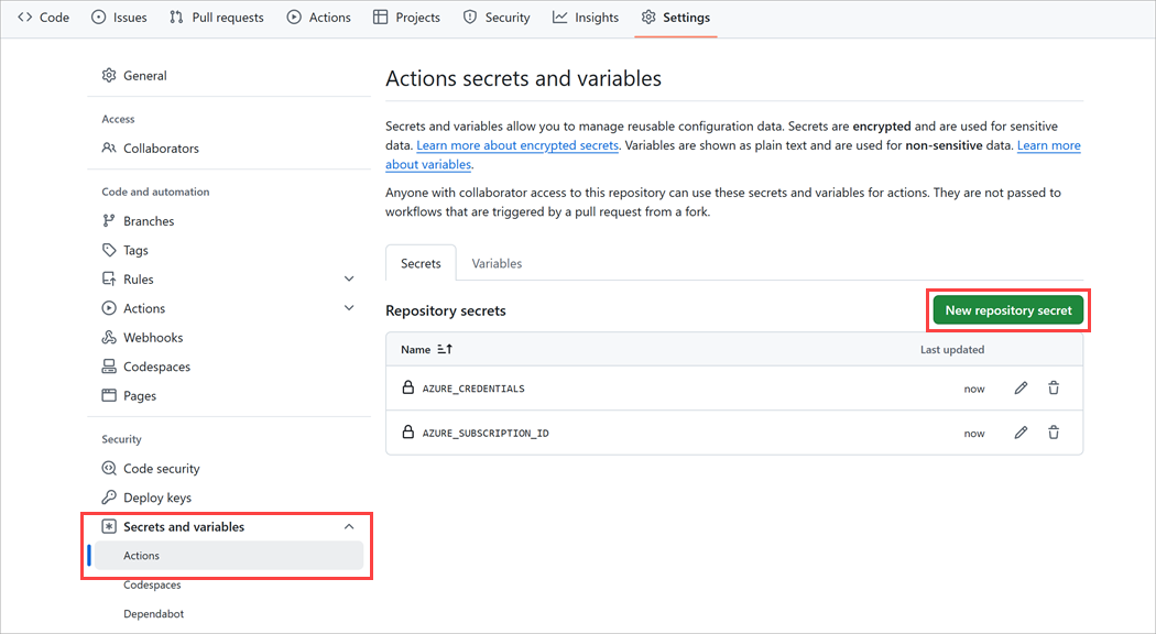 Azure portal interface for creating a secret.