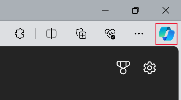 Screenshot of the  Copilot in Edge icon.