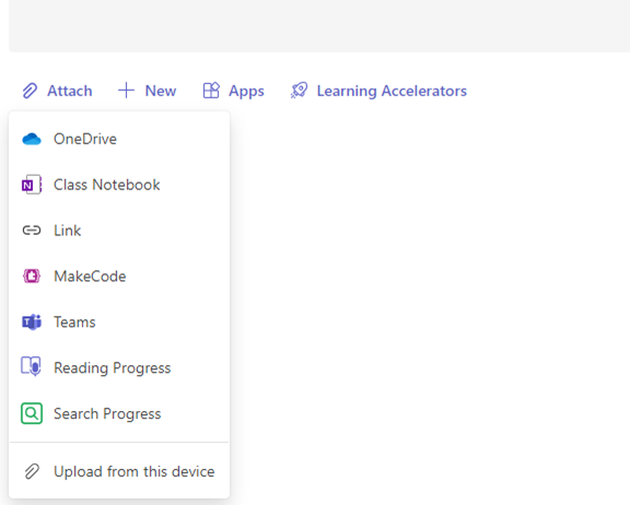 Screenshot of AI-powered tools available to LMSs through Microsoft Teams Assignments and LTI® integration.