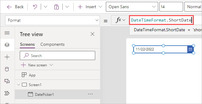 Screenshot of the curser in the fx field for format displayed.