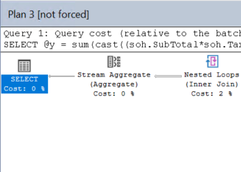 Screenshot of the workload query plan.