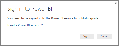 Sign in to Power BI